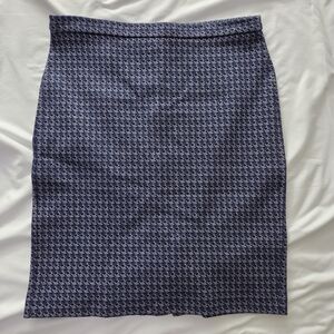 Banana Republic Houndstooth Pencil Skirt Blue 10 Petite